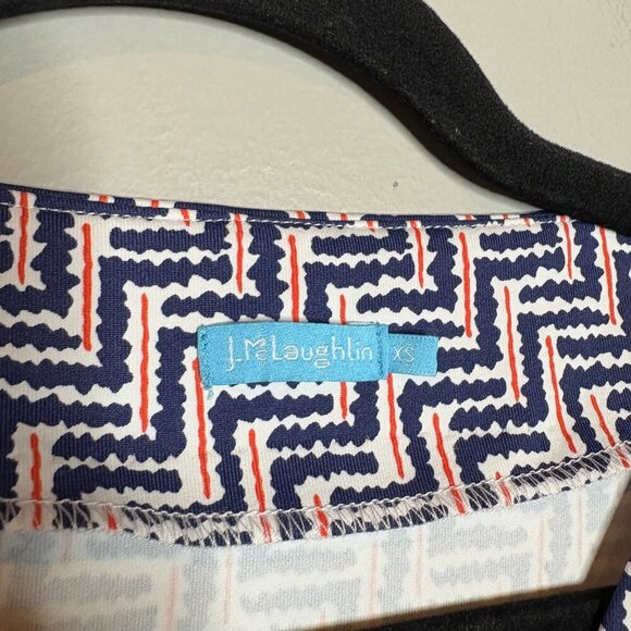 J. McLaughlin Lanie Dress in Red White and Blue Checks - Picture 4 of 6